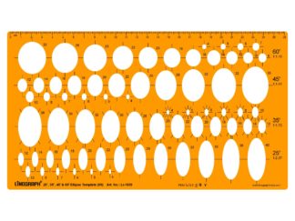 Li-1839 - 25, 35 ,45 ,60  Degree Ellipse Template ( 69 Ellipses)