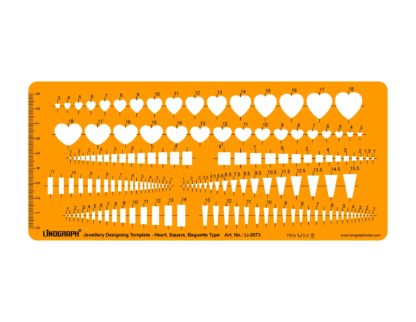 Li-2073 - Jewellery Designing Template - Heart, Square, Baguette Type
