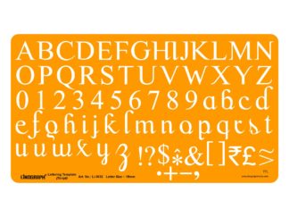 Li-3032 - Lettering Template (Script) Letter Size ~ 18mm