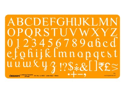 Li-3032 - Lettering Template (Script) Letter Size ~ 18mm