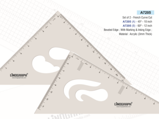 A7205-Set Square Curve Cut 10 x 12 Inch