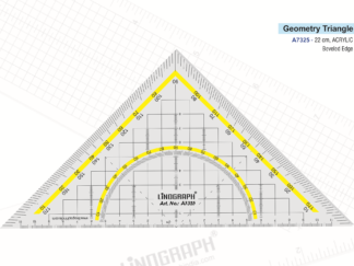 Linograph Acrylic Grading Triangle 40 cm Ruler With Protractor Dress Making Scale 