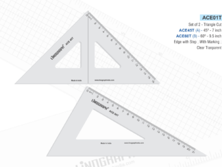 ACE01T-Set Square Triangle Cut 7x9.5 Inches