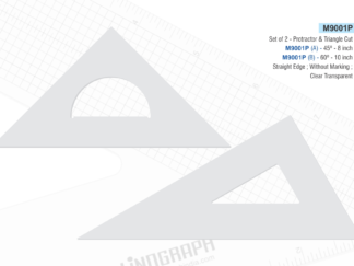 M9001P-Set Square Protractor & Triangle Cut  8x10 Inches