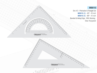 M9010-Set Square Protractor & Triangle Cut 10x12 Inches