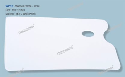 WP12 - Wooden Palette (White/Rectangular) 19 x 12 Inch