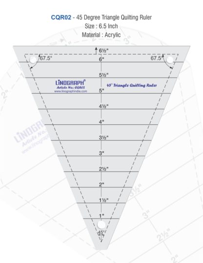 CQR02-45° Triangle Quilting Ruler