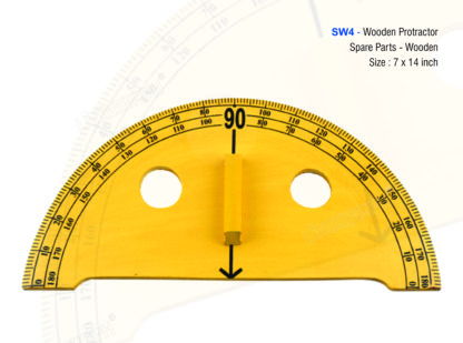 SW4 - Blackboard Wooden Protractor 7"x14"