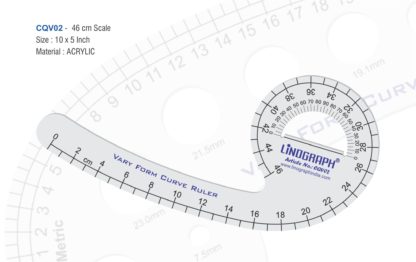 CQV02-Vary Form Curve Ruler (46cms Marking) 10" x 5"