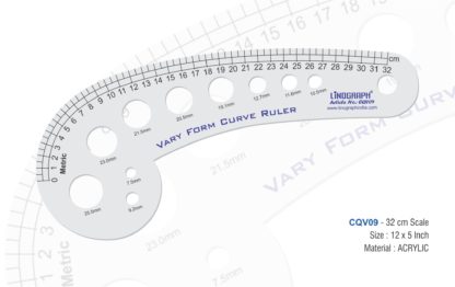CQV09-Vary Form Curve Ruler(32cms Marking)12″ x 5″ 1 CQV09-Vary Form Curve Ruler(32cms Marking)12" x 5"