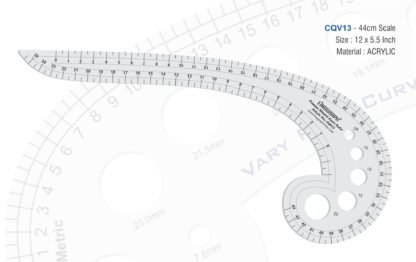 CQV13-Vary Form Curve Ruler (44cms Marking) 12″ x 5 CQV13-Vary Form Curve Ruler (44cms Marking) 12" x 5.5"
